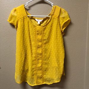 Lauren Conrad marigold yellow blouse